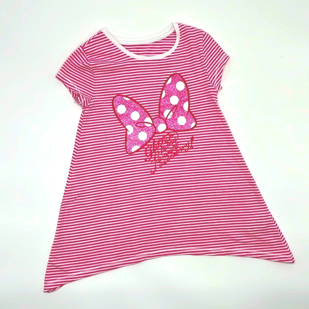 Disney Parks Pink Glitter Minnie Mouse swing Top
